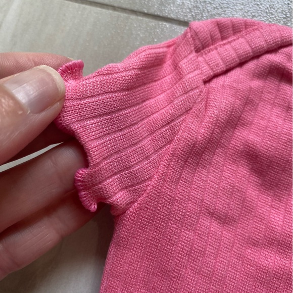 NWT RuffleButts Rose Pink Snuggly Ruffles Shorts Pajama Outfit Set, 0-3M - Picture 3 of 13